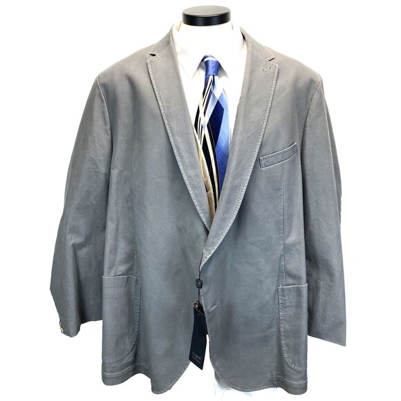 BUGATTI Men EU 32 US 42 'The Sports Jacket' Cotton Blend Sports Coat Canvas NEW! - Picture 1 of 12